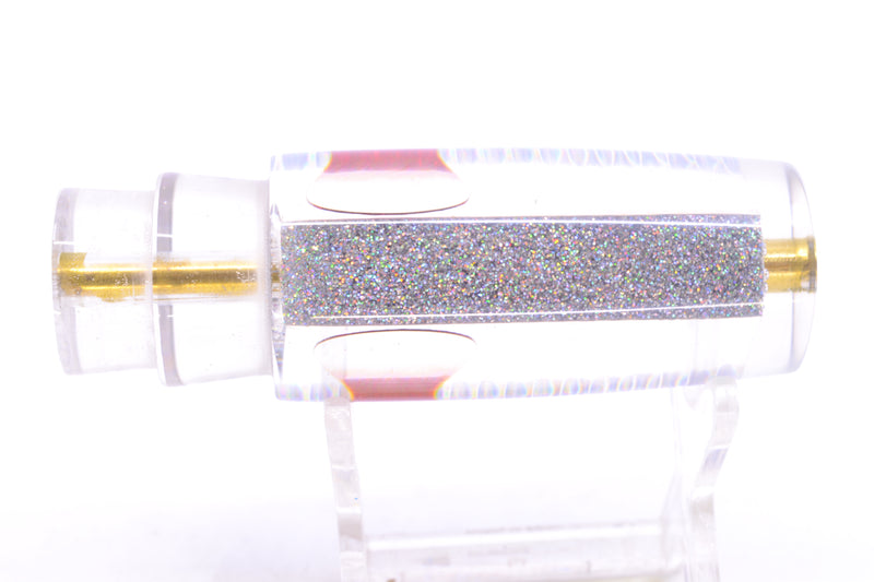 Koya Lures Ice Rainbow Scale Silver Glitter Pearl Red Eyes Hard Head 9" 2oz