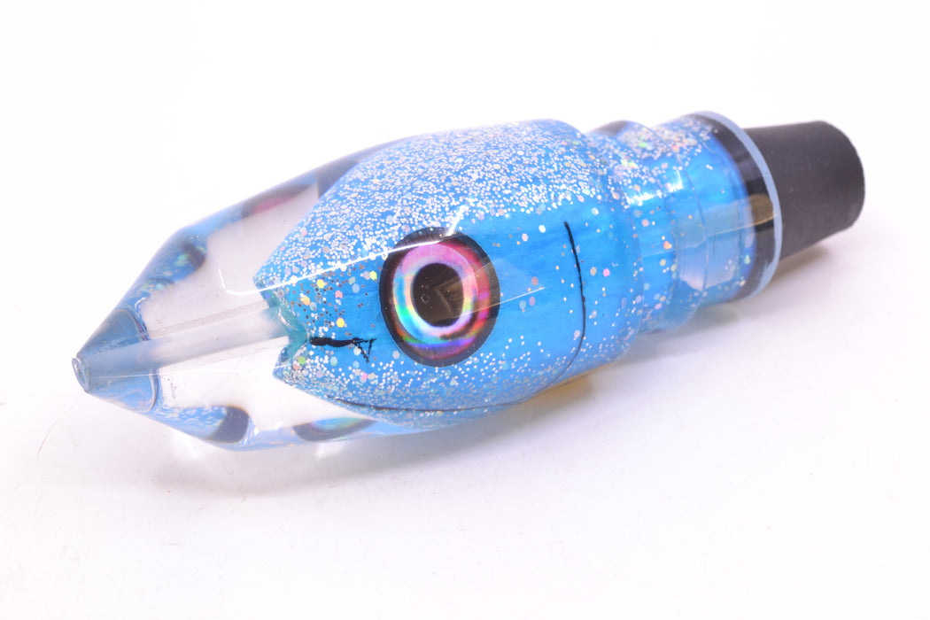 Aloha Lures Blue with Silver Glitter Back & Belly "Scared $#!Tless" Deep Six 12" 7.8oz