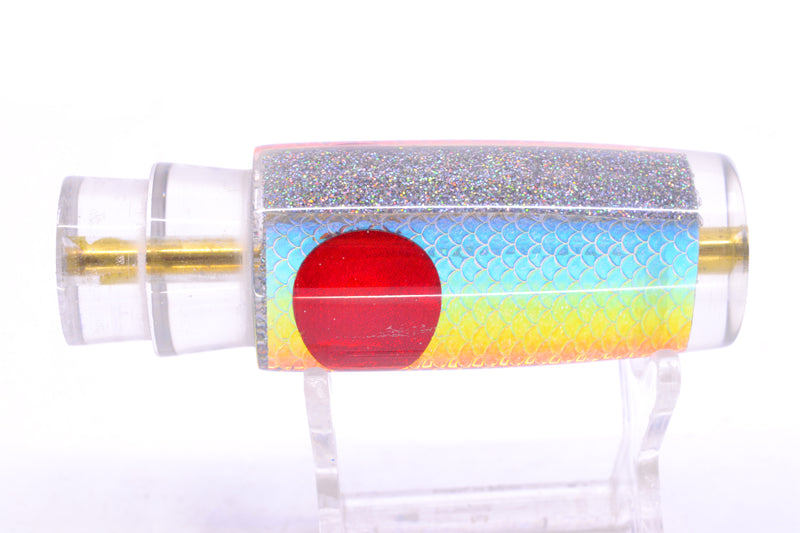 Koya Lures Ice Rainbow Scale Silver Glitter Pearl Red Eyes Hard Head 9" 2oz