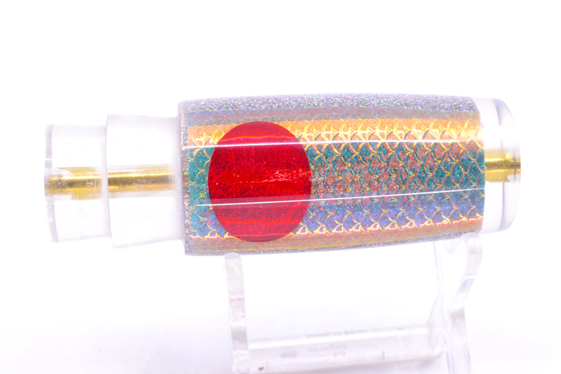 Koya Lures Ice Rainbow Scale Silver Glitter Pearl Red Eyes Hard Head 9" 2oz