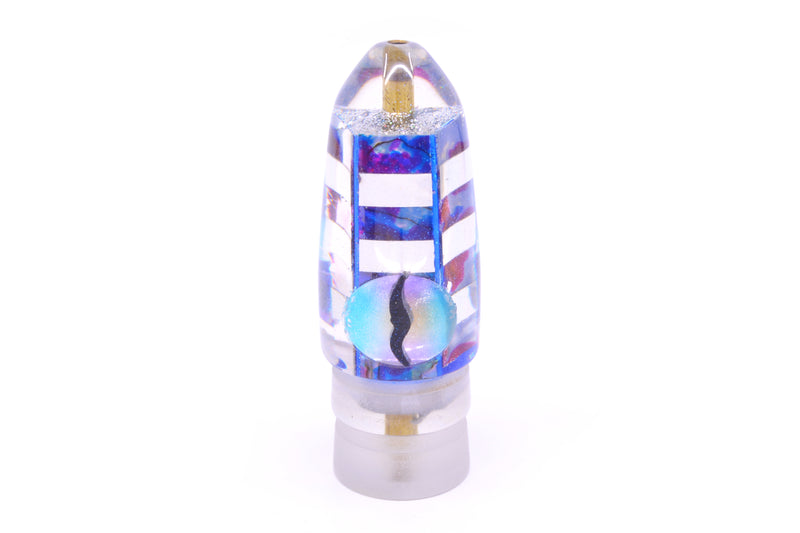Ganku Lures Silver-MOP Striped Cuttlefish Long Bullet 9" 5.5oz