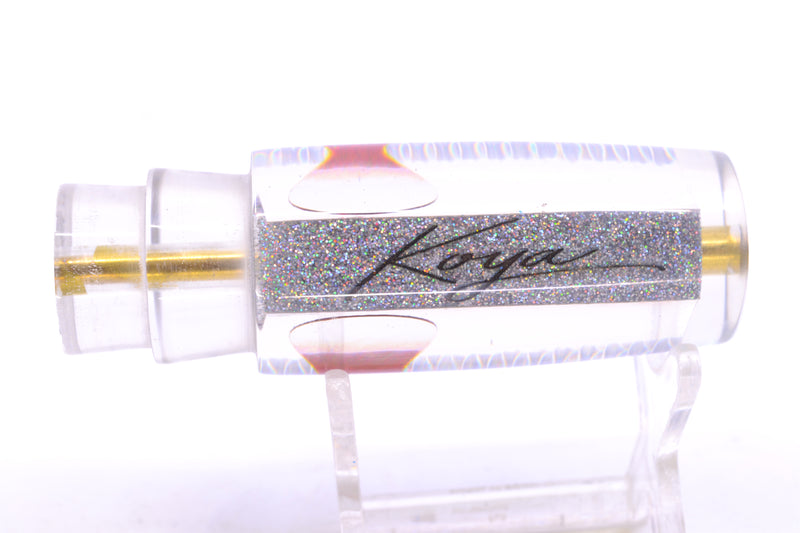 Koya Lures Ice Rainbow Scale Silver Glitter Pearl Red Eyes Hard Head 9" 2oz