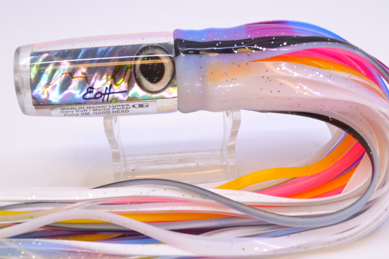 Marlin Magic Blue-Purple Abalone Taxi Eyes Small Hard Head 9" 3.3oz Skirted Gay Bob