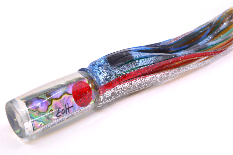 Marlin Magic Blue-Purple Abalone Red Eyes Small Hard Head 9" 3.3oz Skirted Evil