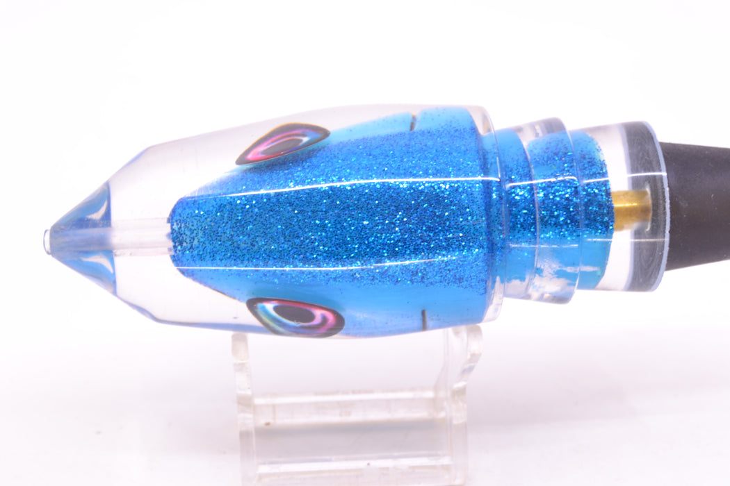 Aloha Lures Blue with Blue Glitter Back & Belly "Scared $#!Tless" Deep Six 12" 7.8oz
