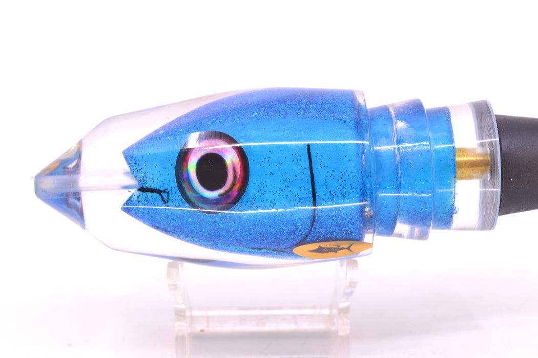Aloha Lures Blue with Blue Glitter Back & Belly "Scared $#!Tless" Deep Six 12" 7.8oz