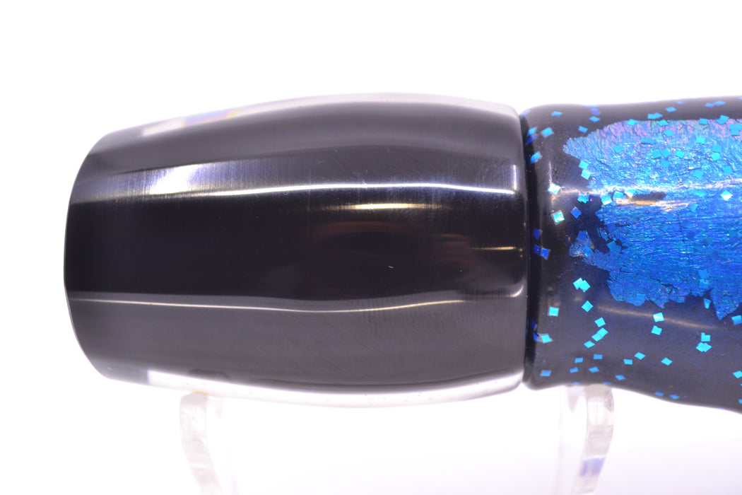 Marlin Magic Lures Blue-Purple Abalone Black Back Red Eyes Baby Ruckus 10" 6.5oz Skirted