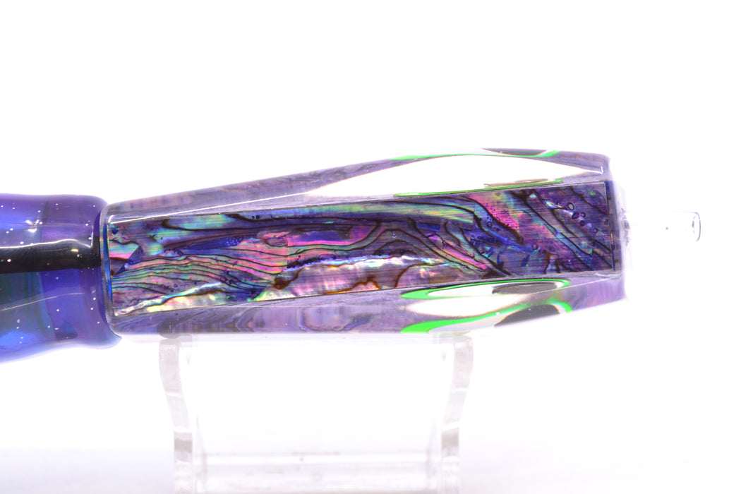 Marlinstar Purple Paua Shell Medium Tomahawk G4 9"+ 5.2oz Skirted Purple-Blue/Green GZE