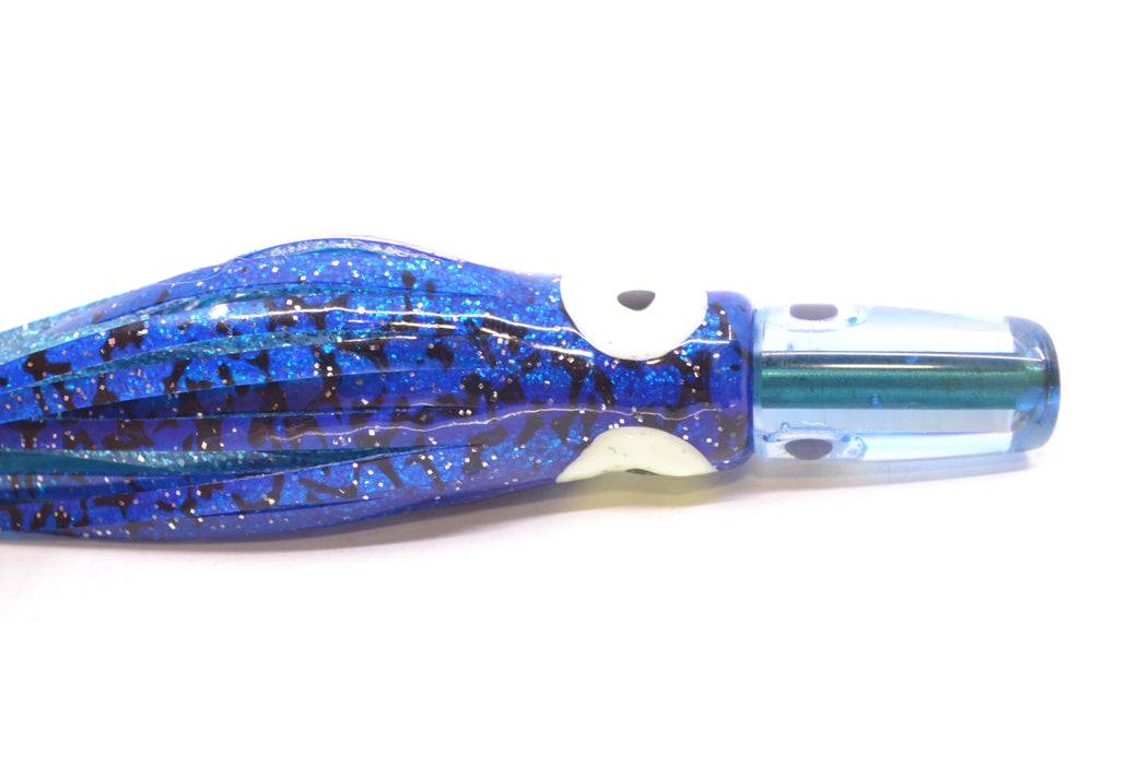 Coggin Lures Ice Blue Mirrored Mini Baby Peanut Stick 4.5" 1oz Skirted Blue & Black-Silver