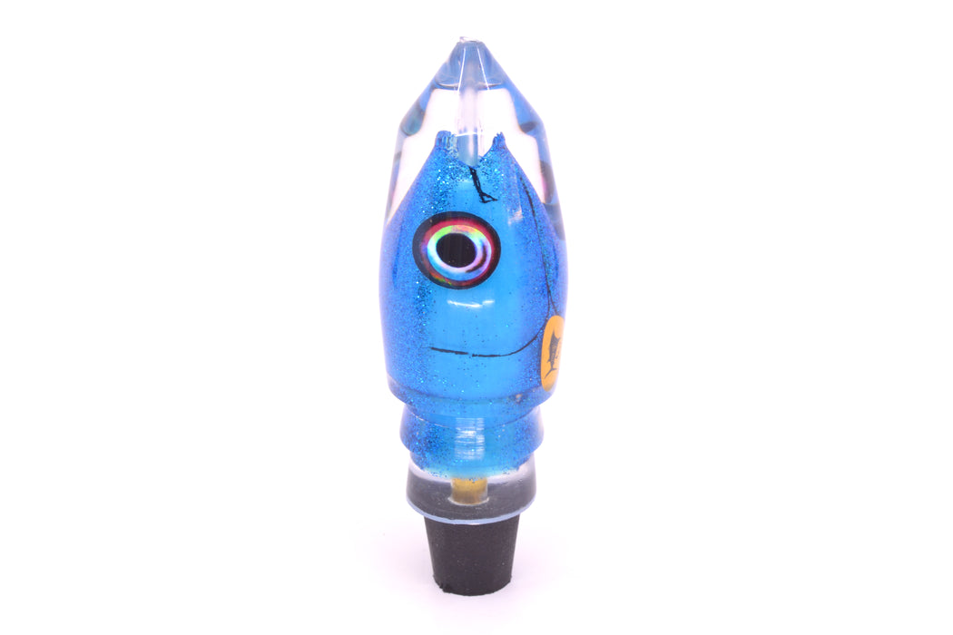 Aloha Lures Blue with Blue Glitter Back & Belly "Scared $#!Tless" Deep Six 12" 7.8oz