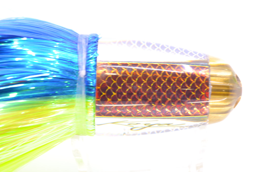 Koya Lures Rainbow Scale 1/4" Jet Clean Sweep Bullet 10" 7oz Strobez Royal Blue-Green GZE