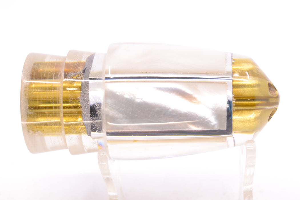 Koya Lures Real White MOP Silver Wrap 4-Hole Bullet 9"+ 6oz GZE