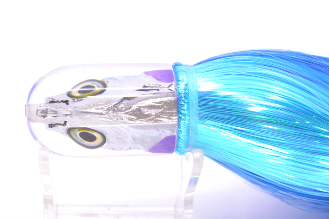 Aloha Lures Blue-Ice Blue Back Purple Fins Magic Malolo 9" 4oz Strobez Royal Blue-Ice Blue