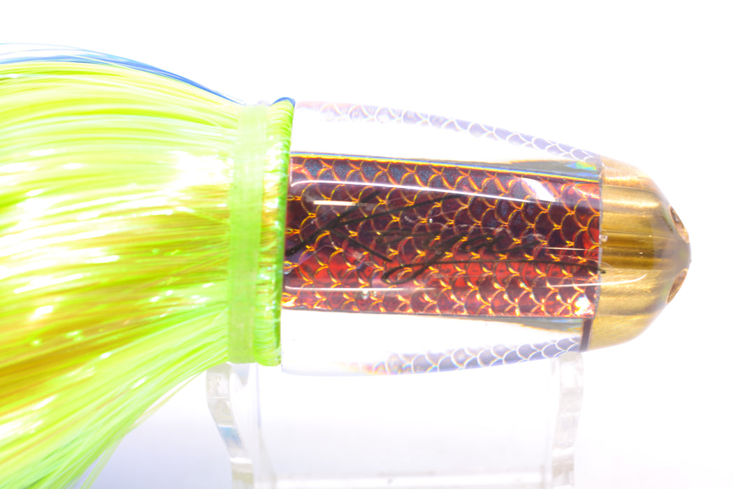 Koya Lures Rainbow Scale 1/4" Jet Clean Sweep Bullet 10" 7oz Strobez Royal Blue-Green GZE