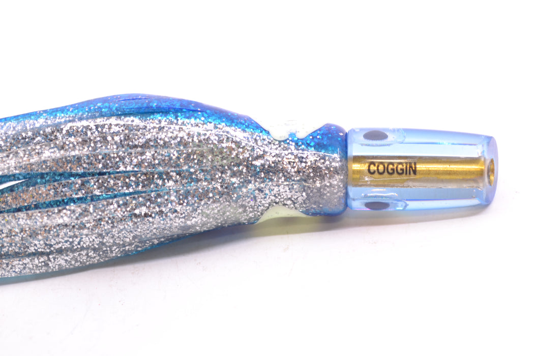 Coggin Lures Ice Blue Mirrored Mini Baby Peanut Stick 4.5" 1oz Skirted Blue & Black-Silver