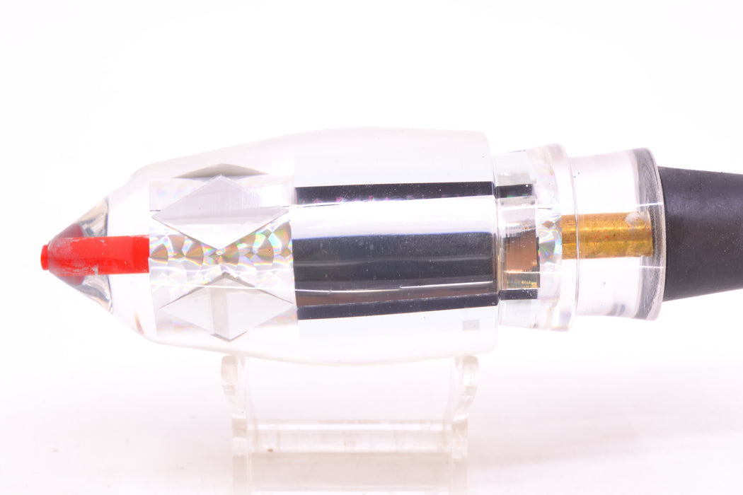 Aloha Lures Clear Mirrored Silver Rainbow "Scared $#!Tless" Deep Six 12" 7.8oz