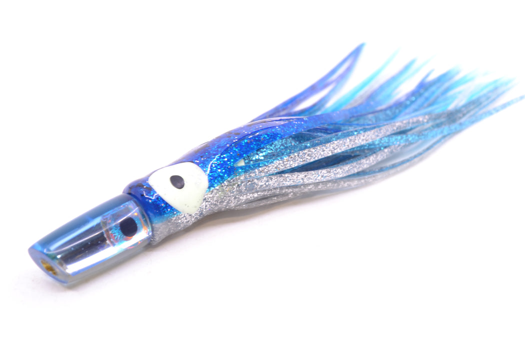 Coggin Lures Ice Blue Mirrored Mini Baby Peanut Stick 4.5" 1oz Skirted Blue & Black-Silver
