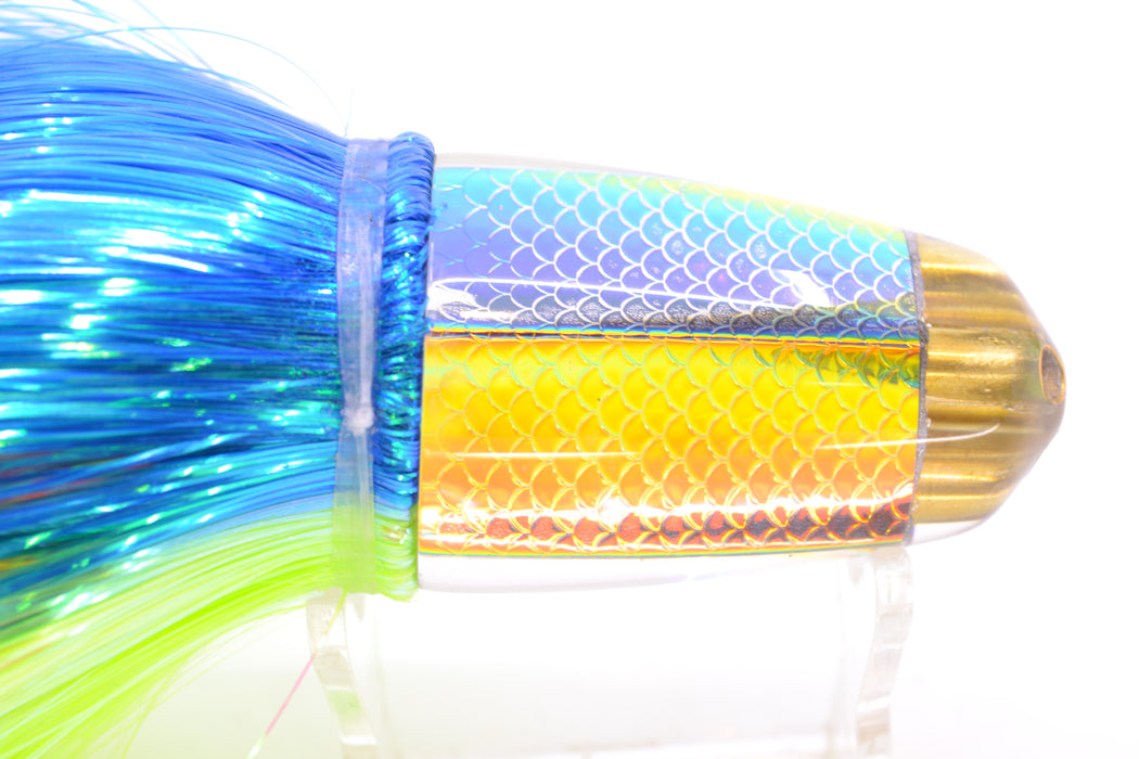 Koya Lures Rainbow Scale 1/4" Jet Clean Sweep Bullet 10" 7oz Strobez Royal Blue-Green GZE