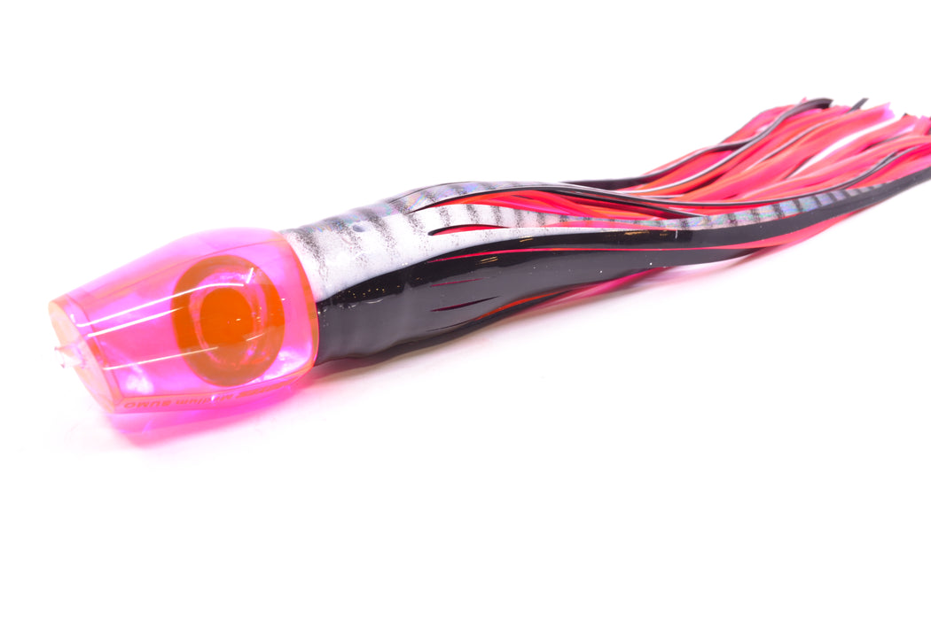 Moyes Lures Pink MOP Taxi Eyes Medium Sumo 12" 6.8oz Skirted White Aurora-Black/Pink GZE