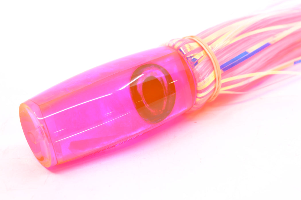 Moyes Lures Pink MOP Taxi Eyes Small Shotgun 9" 2.5oz Skirted Mixed Pink-White Hair