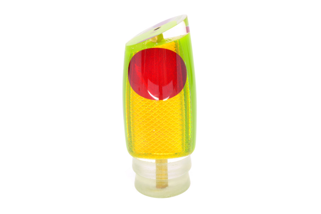Koya Lures Lime Green Rainbow Scale Medium Poi Dog 14" 7.5oz