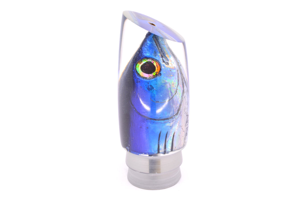 Ali'i Kai Lures Black-Purple-Blue-Silver Skipjack Fish Head Yakuza 14" 6.8oz