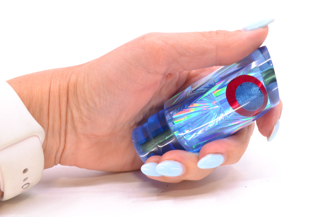 Koya Lures Ice Blue Rainbow Starburst Black-Red Eyes JP Small Lunger 10" 3.5oz