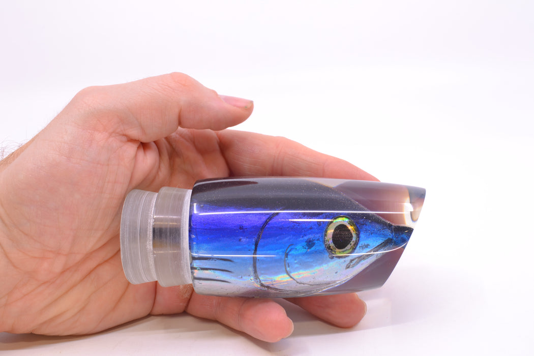 Ali'i Kai Lures Black-Purple-Blue-Silver Skipjack Fish Head Yakuza 14" 6.8oz