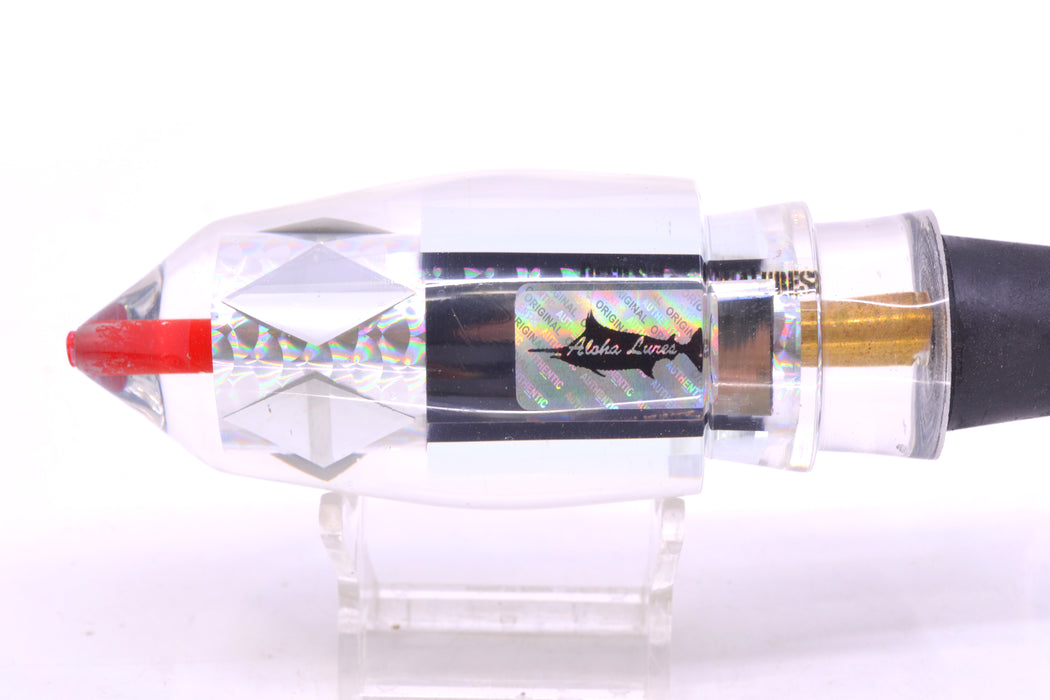 Aloha Lures Clear Mirrored Silver Rainbow "Scared $#!Tless" Deep Six 12" 7.8oz