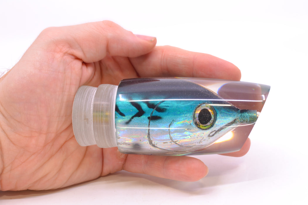 Ali'i Kai Lures Black-Turquoise-Silver Bonito Fish Head Yakuza 14" 6.8oz