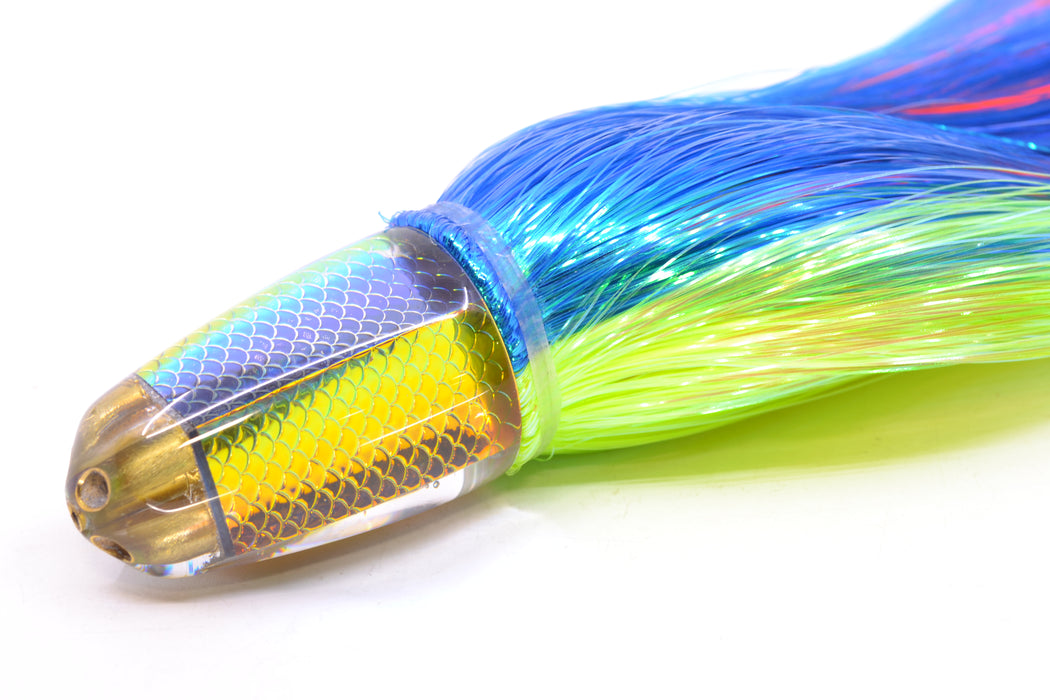 Koya Lures Rainbow Scale 1/4" Jet Clean Sweep Bullet 10" 7oz Strobez Royal Blue-Green GZE