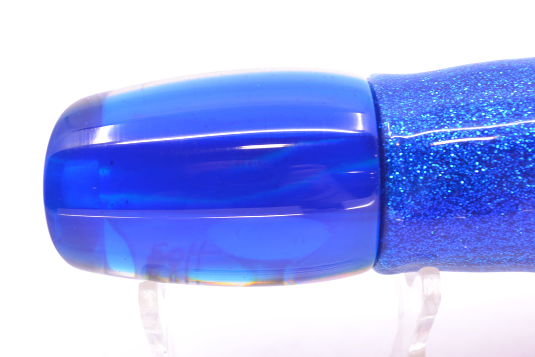 Marlin Magic Lures White Awabi Blue Back Taxi Eyes Baby Ruckus 10" 6.5oz Skirted