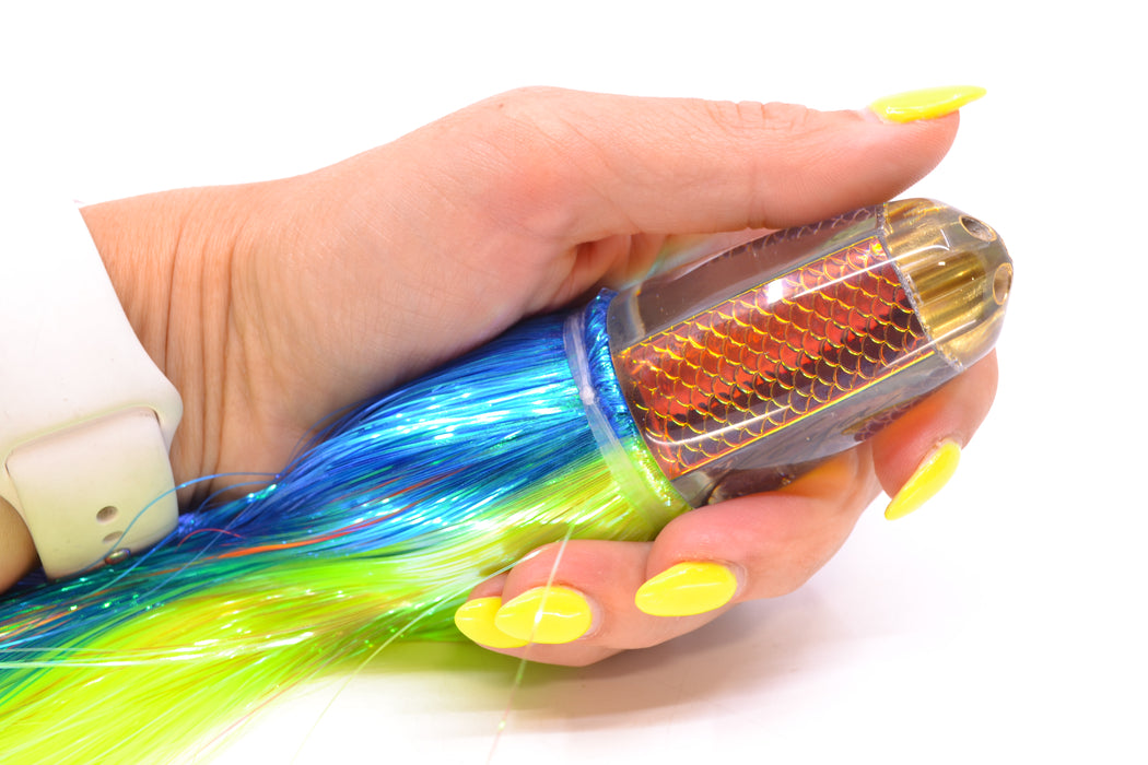 Koya Lures Rainbow Scale 1/4" Jet Clean Sweep Bullet 10" 7oz Strobez Royal Blue-Green GZE
