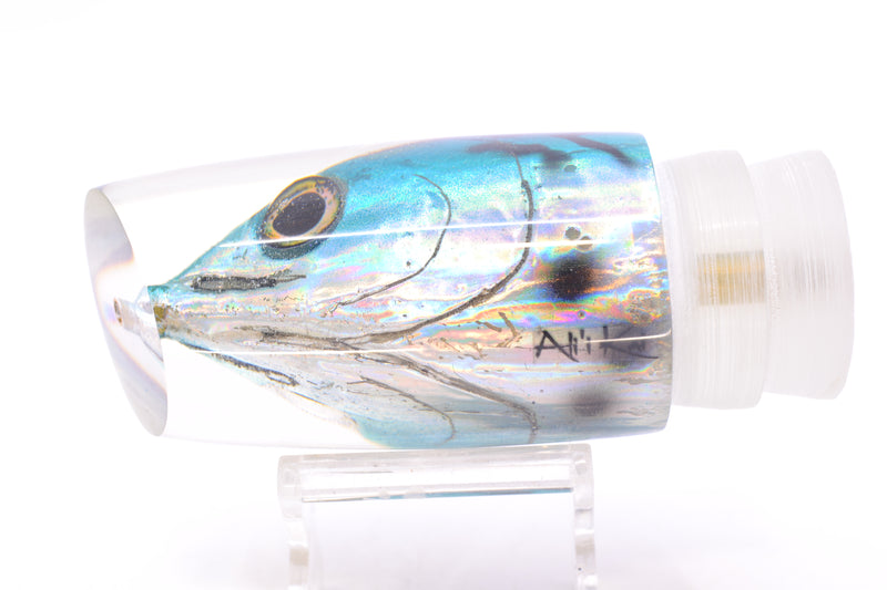 Ali'i Kai Lures Black-Turquoise-Silver Bonito Fish Head Yakuza 14" 6.8oz