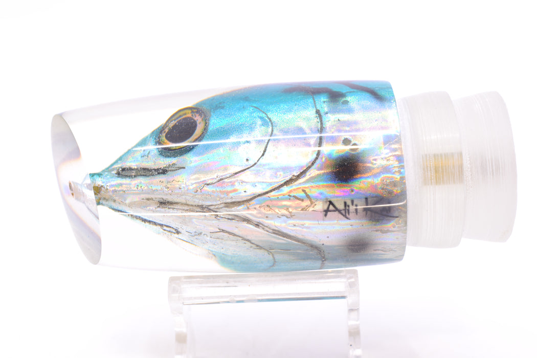 Ali'i Kai Lures Black-Turquoise-Silver Bonito Fish Head Yakuza 14" 6.8oz