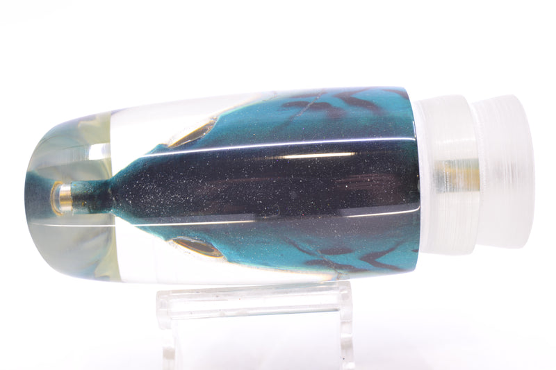 Ali'i Kai Lures Black-Turquoise-Silver Bonito Fish Head Yakuza 14" 6.8oz