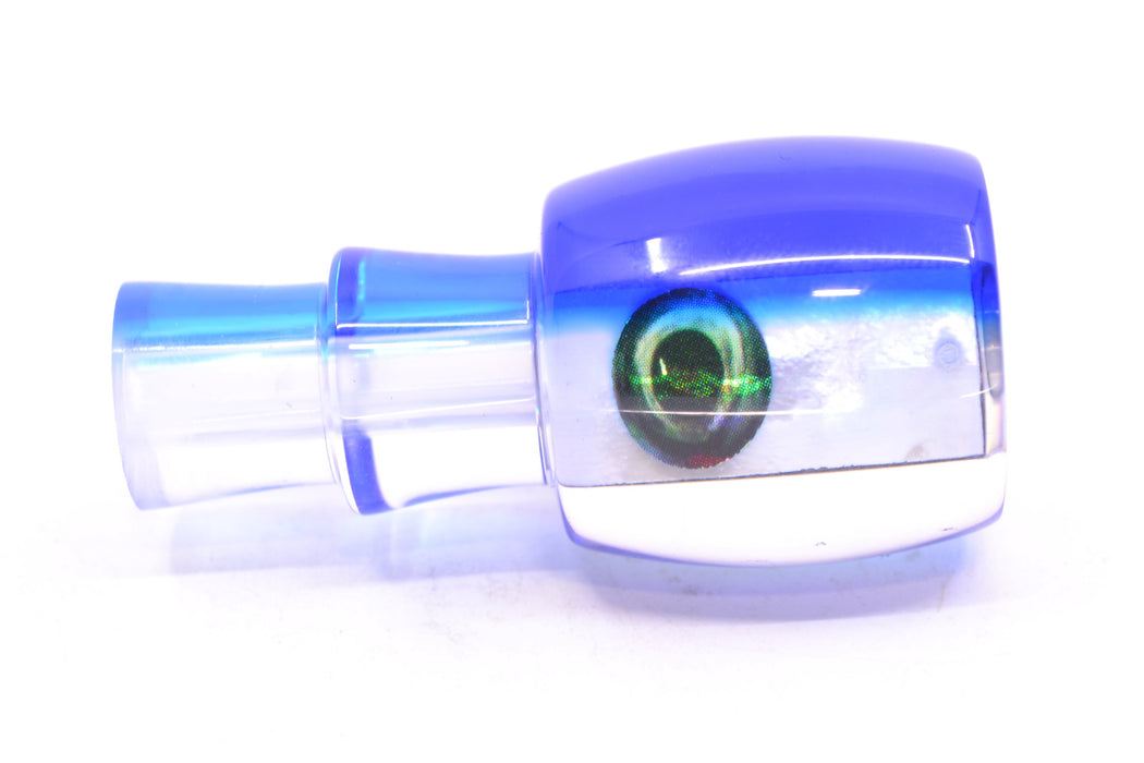Moyes Lures White MOP Blue Back Taxi Eyes Tang 5" 1oz GZE