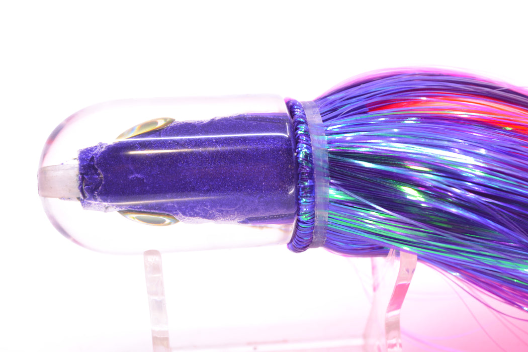 Aloha Lures Purple Back Purple Fins Magic Malolo 9" 4oz Strobez Purple-Pink/Orange
