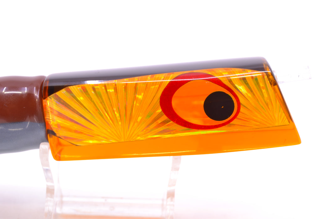 Marlinstar Orange Rainbow Starburst Medium Tomahawk G4 9"+ 5.2oz Skirted Root Beer-Silver GZE