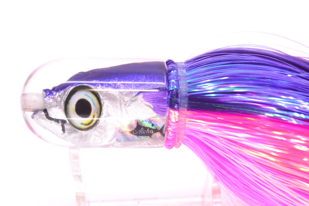 Aloha Lures Purple Back Purple Fins Magic Malolo 9" 4oz Strobez Purple-Pink/Orange