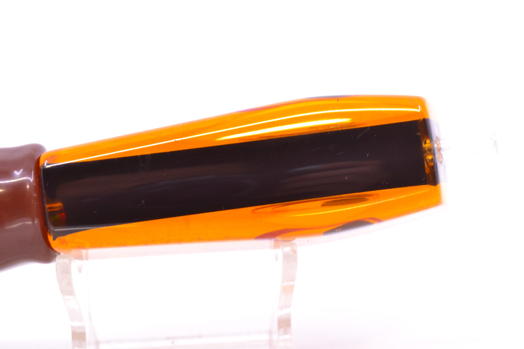 Marlinstar Orange Rainbow Starburst Medium Tomahawk G4 9"+ 5.2oz Skirted Root Beer-Silver GZE
