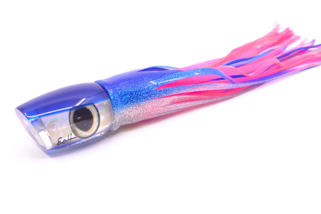 Marlin Magic Lures White Awabi Blue Back Taxi Eyes Baby Ruckus 10" 6.5oz Skirted