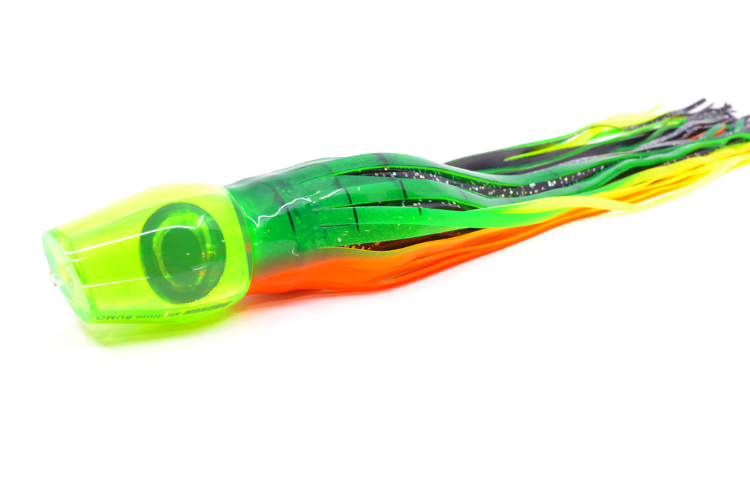 Moyes Lures Chartreuse MOP Taxi Eyes Medium Sumo 12" 6.8oz Skirted Guacamaya GZE
