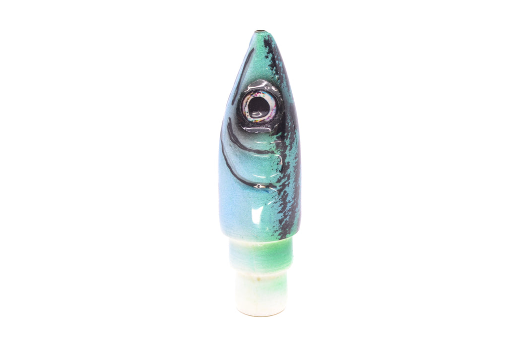 Tsutomu Lures Ice Blue Black Splatter Back Non-Jetted Kona Dragon 9"+ 6.4oz GZE