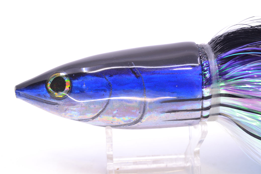 Ali'i Kai Lures Aku 12" 10.7oz EZ Flash Black-Purple Stripes-White with Aku Stripes