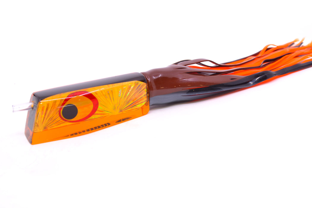 Marlinstar Orange Rainbow Starburst Medium Tomahawk G4 9"+ 5.2oz Skirted Root Beer-Silver GZE