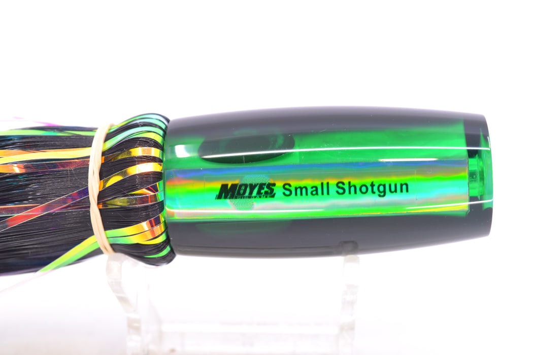 Moyes Lures Green MOP Black Back Taxi Eyes Small Shotgun 9" 2.5oz Skirted Black Hair