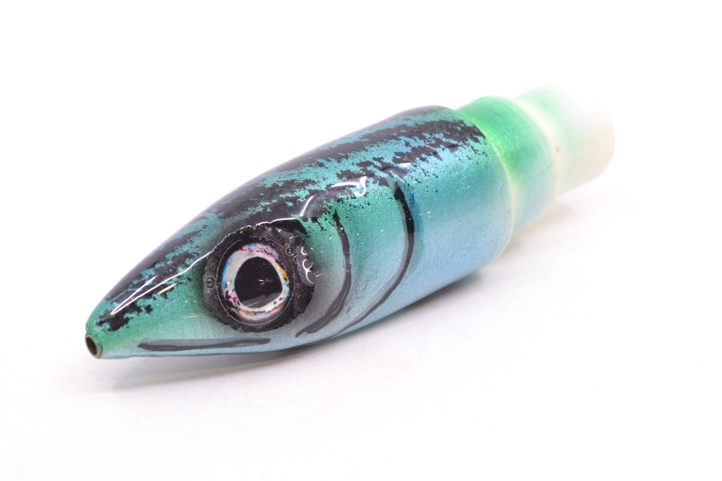 Tsutomu Lures Ice Blue Black Splatter Back Non-Jetted Kona Dragon 9"+ 6.4oz GZE