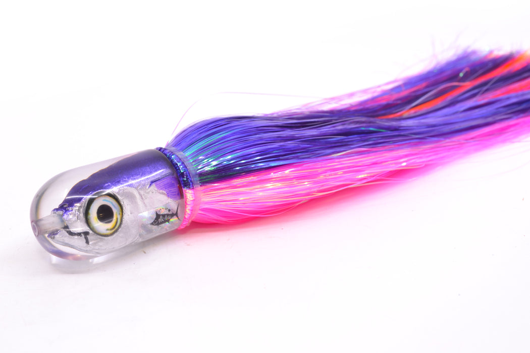 Aloha Lures Purple Back Purple Fins Magic Malolo 9" 4oz Strobez Purple-Pink/Orange