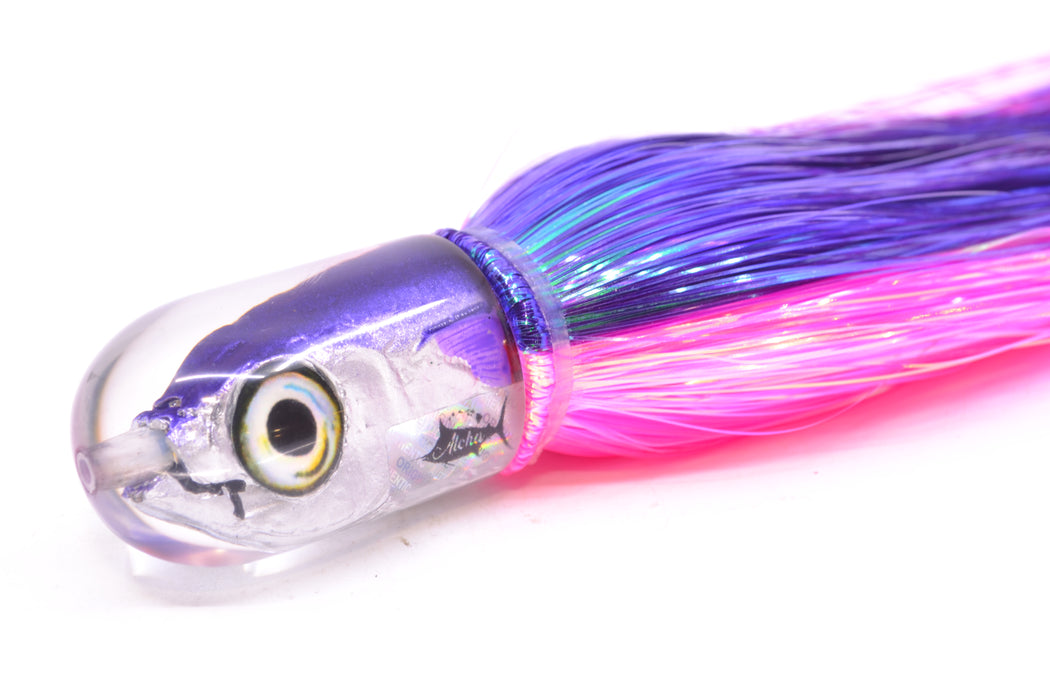 Aloha Lures Purple Back Purple Fins Magic Malolo 9" 4oz Strobez Purple-Pink/Orange